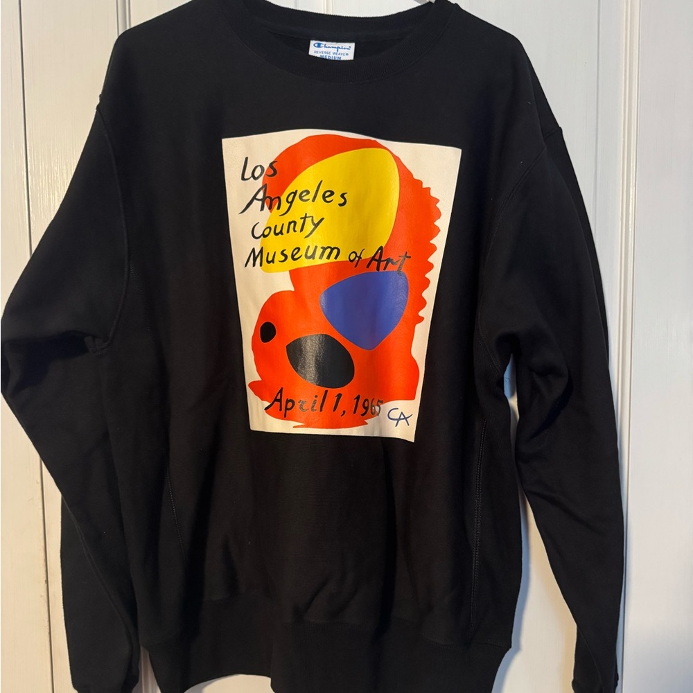 🔹🔺🔸Oversized black sweatshirt Los Angeles Museum of Art Calder M▪️